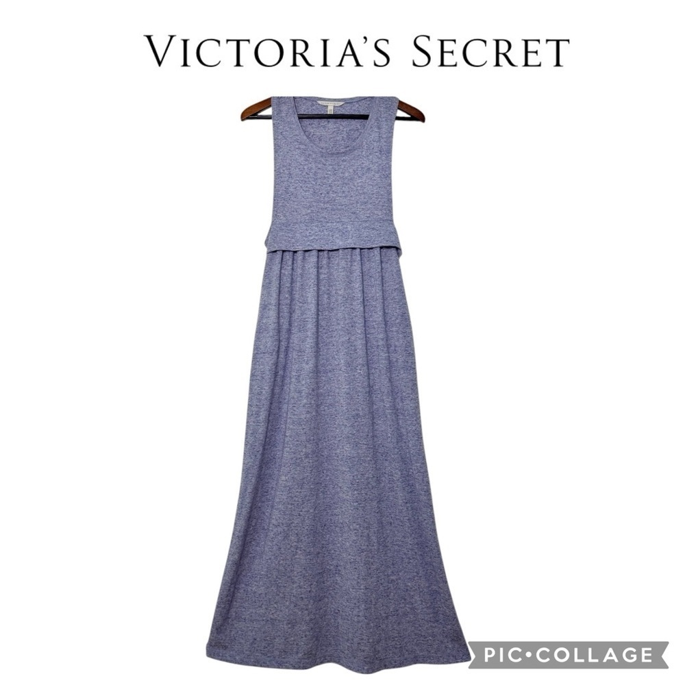 Victoria’ Secret summer beach racer back cutout maxi dress size medium blue gray